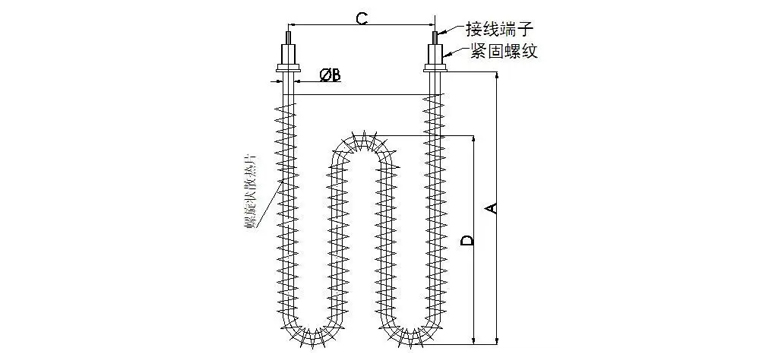 干燒翅片電熱管